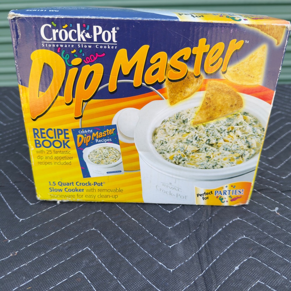 Vintage Rival Crock-Pot Dip Master 1.5 Quart Slow Cooker White SCR151 NOS